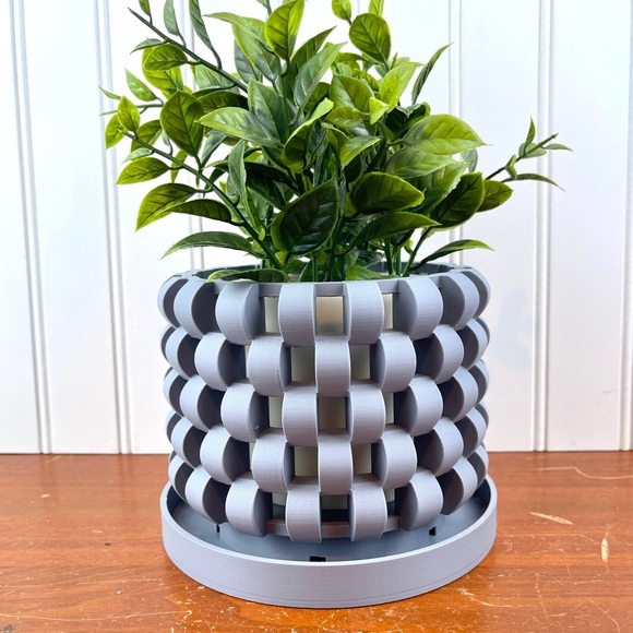 The Sinol Orchid Planter Pot with Drainage Tray, Modern Unique - Picture 1 of 9